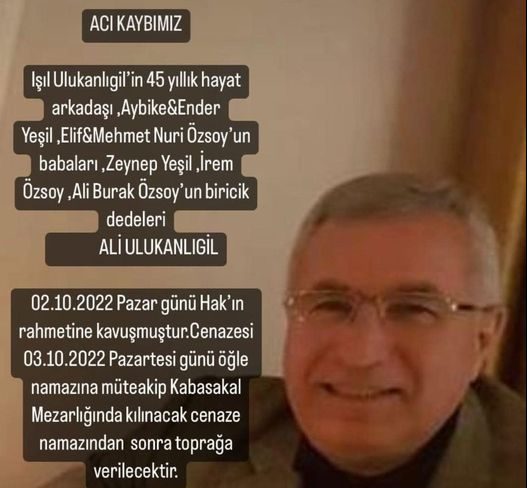 Ali Ulukanlıgil Hayatını Kaybetti Körfez Gazetesi