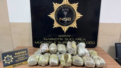 HATAY’DA 8 KİLO 900 GRAM ESRAR YAKALANDI: 4 TUTUKLAMA