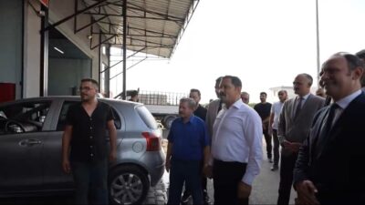 VALİ MASATLI, ERZİN KÜÇÜK SANAYİ SİTESİ’NDE İNCELEMELERDE BULUNDU