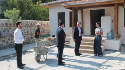 ERZİN MUSTAFALI CAMİİ’NDEKİ RESTORASYON ÇALIŞMALARI SÜRÜYOR