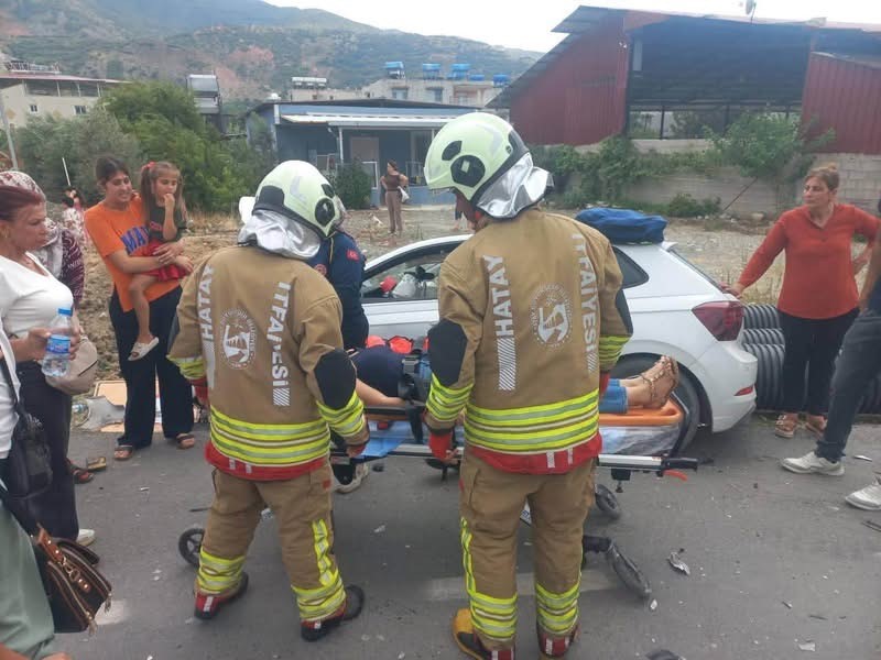 Samandağ’da trafik kazası:1 yaralı