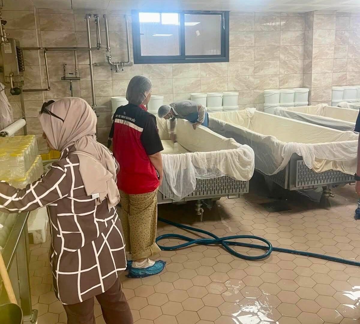Süt işleme tesisinde  denetim yapıldı