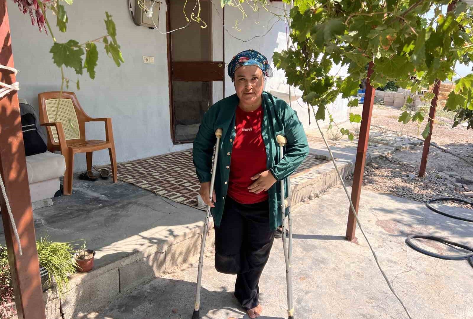 Bacağını kaybeden Emine protez istiyor
