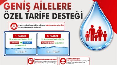 HATSU’DAN 5 VE ÜZERİ NÜFUSA SAHİP AİLELERE İNDİRİMLİ TARİFE.