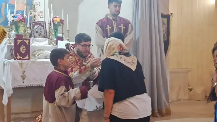 Kilisede restorasyon öncesi son ayin