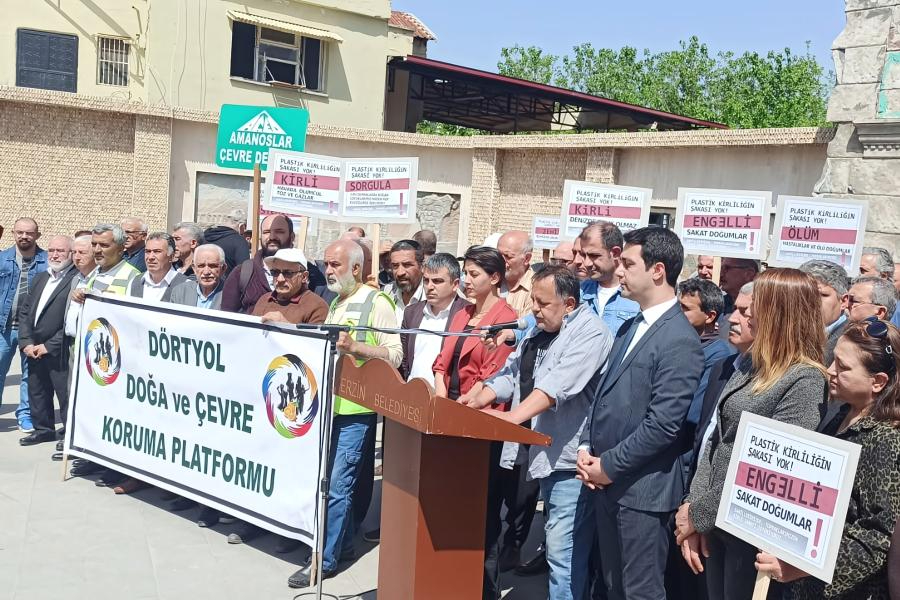 Erzin’deki plastik tesisine durdurma