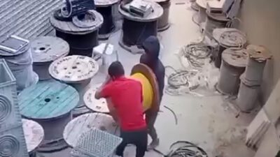 KONTEYNERLERDEN KABLO VURGUNU YAPARKEN KAMERALARA YAKALANAN SUÇ MAKİNELERİ TUTUKLANDI