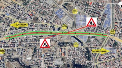 BÜYÜKŞEHİRDEN İSKENDERUN’A YENİ YAYA ÜST GEÇİDİ.
