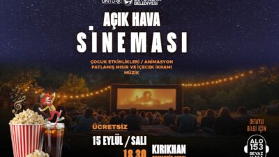 HBB’DEN KIRIKHAN’DA AÇIK HAVA SİNEMA KEYFİ.