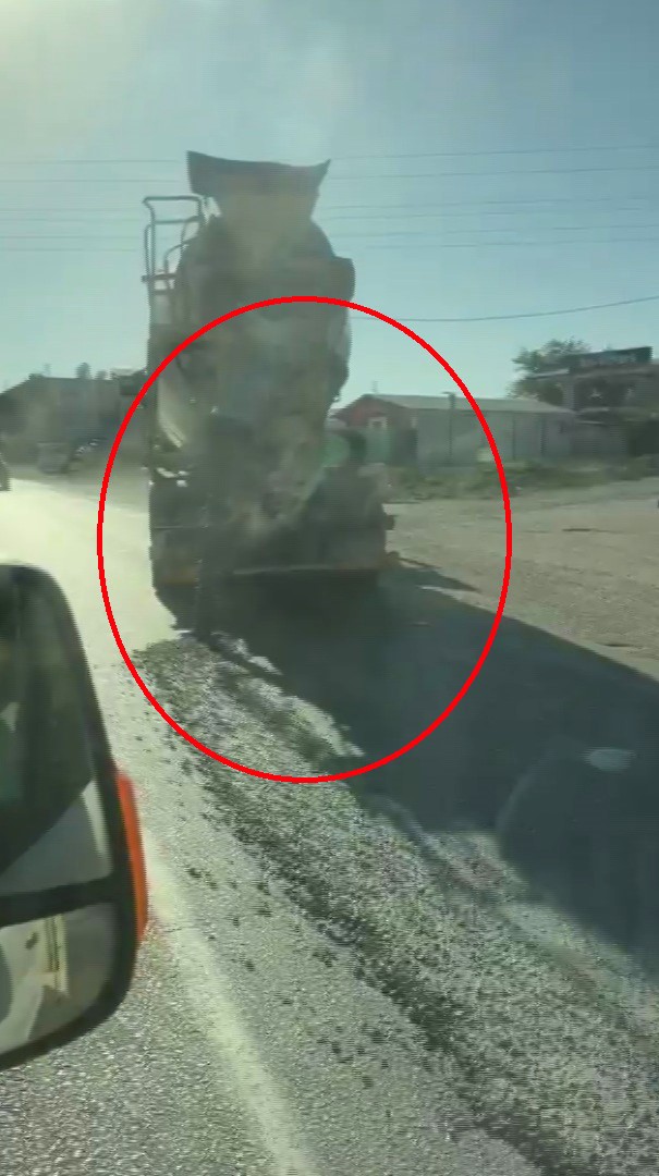Yola beton döken  miksere 191 bin TL ceza