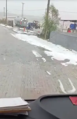 Dolu tarım arazilerine zarar verdi