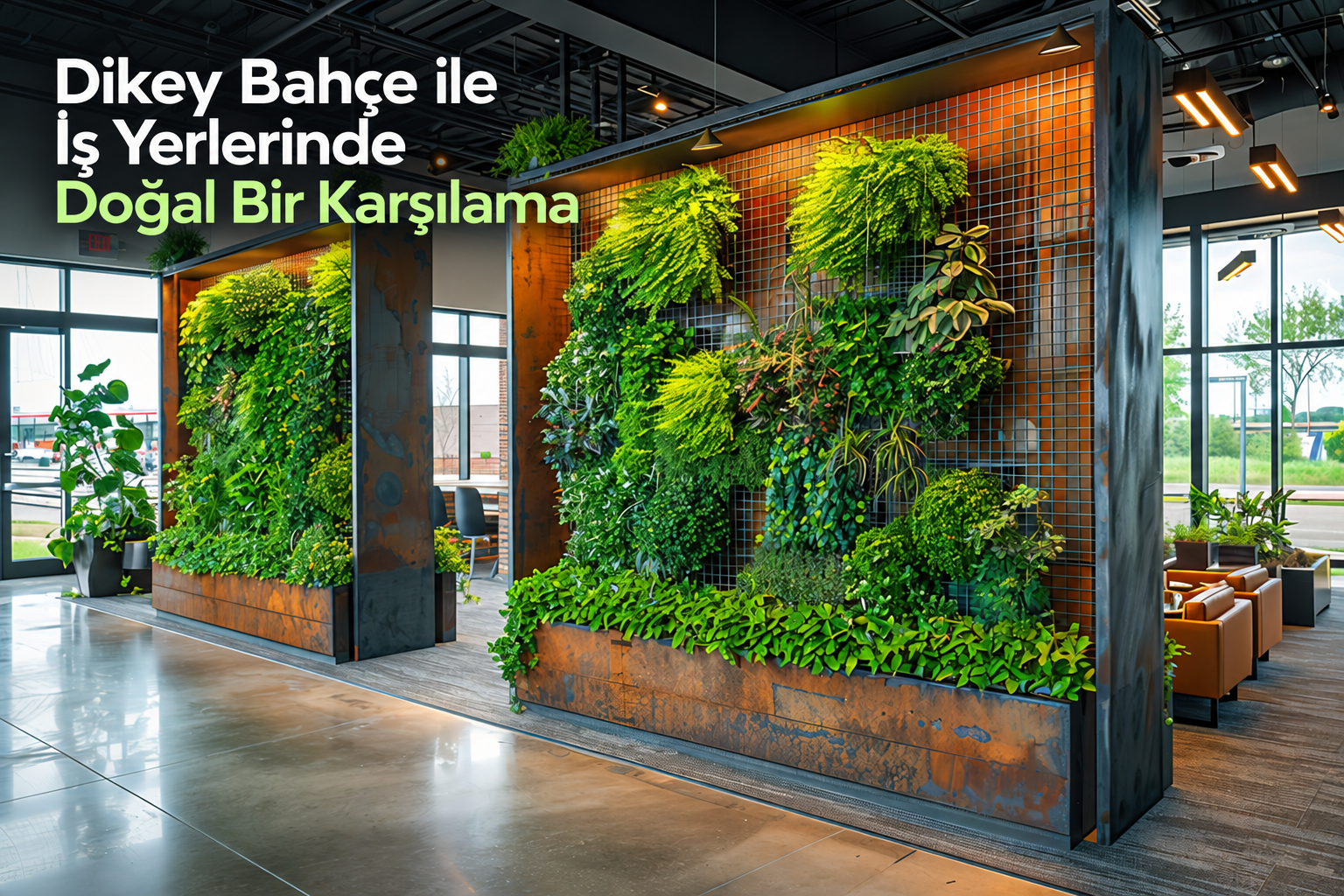 Dikey Bahçe ile İş Yerlerinde Doğal Bir Karşılama
